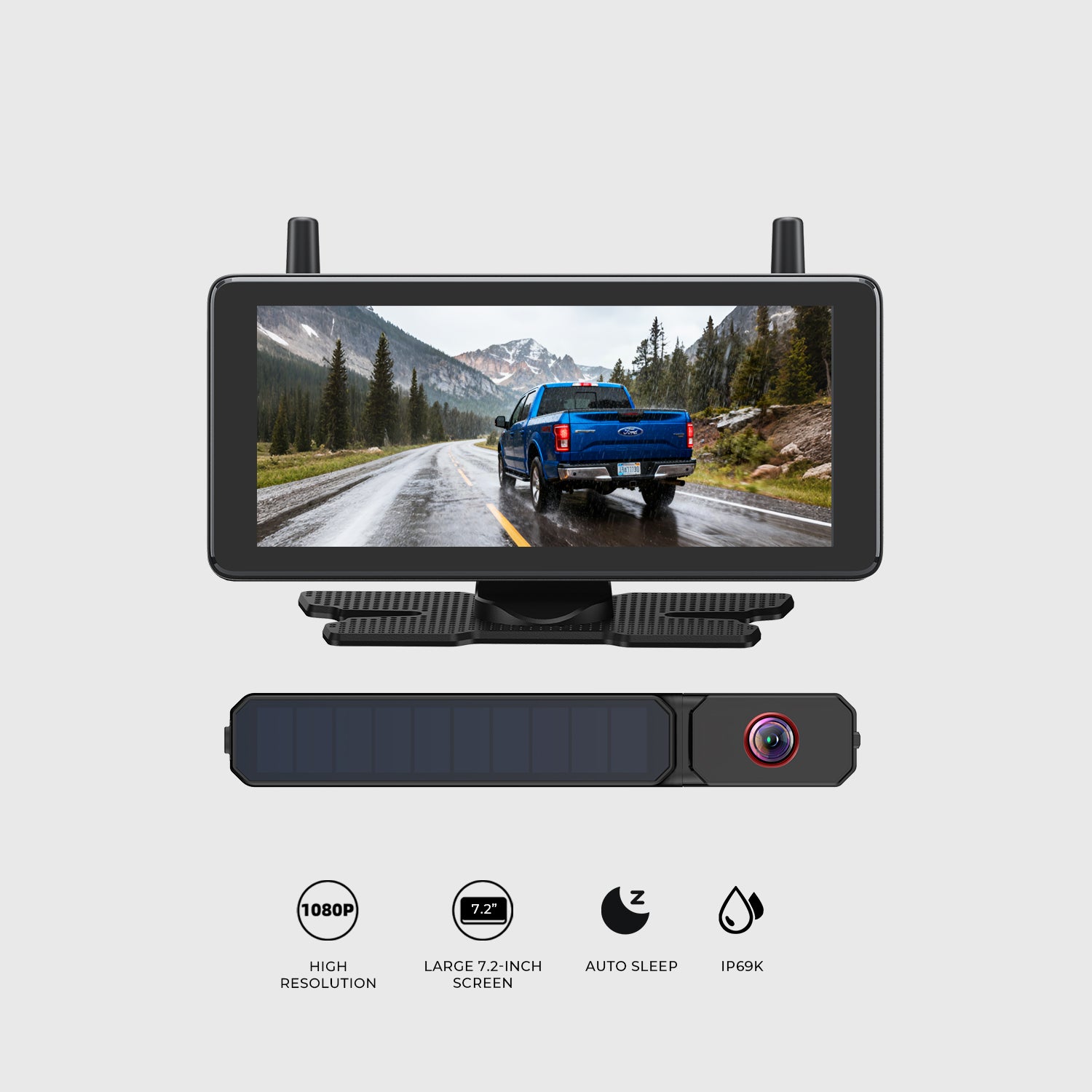 Solar1 Pro Max 1080P Wireless Backup Camera With DVR & Night
