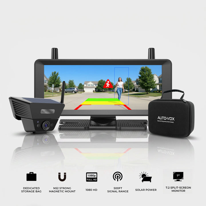 Solar5B AI magnetic backup camera with Smart Reversing Assist