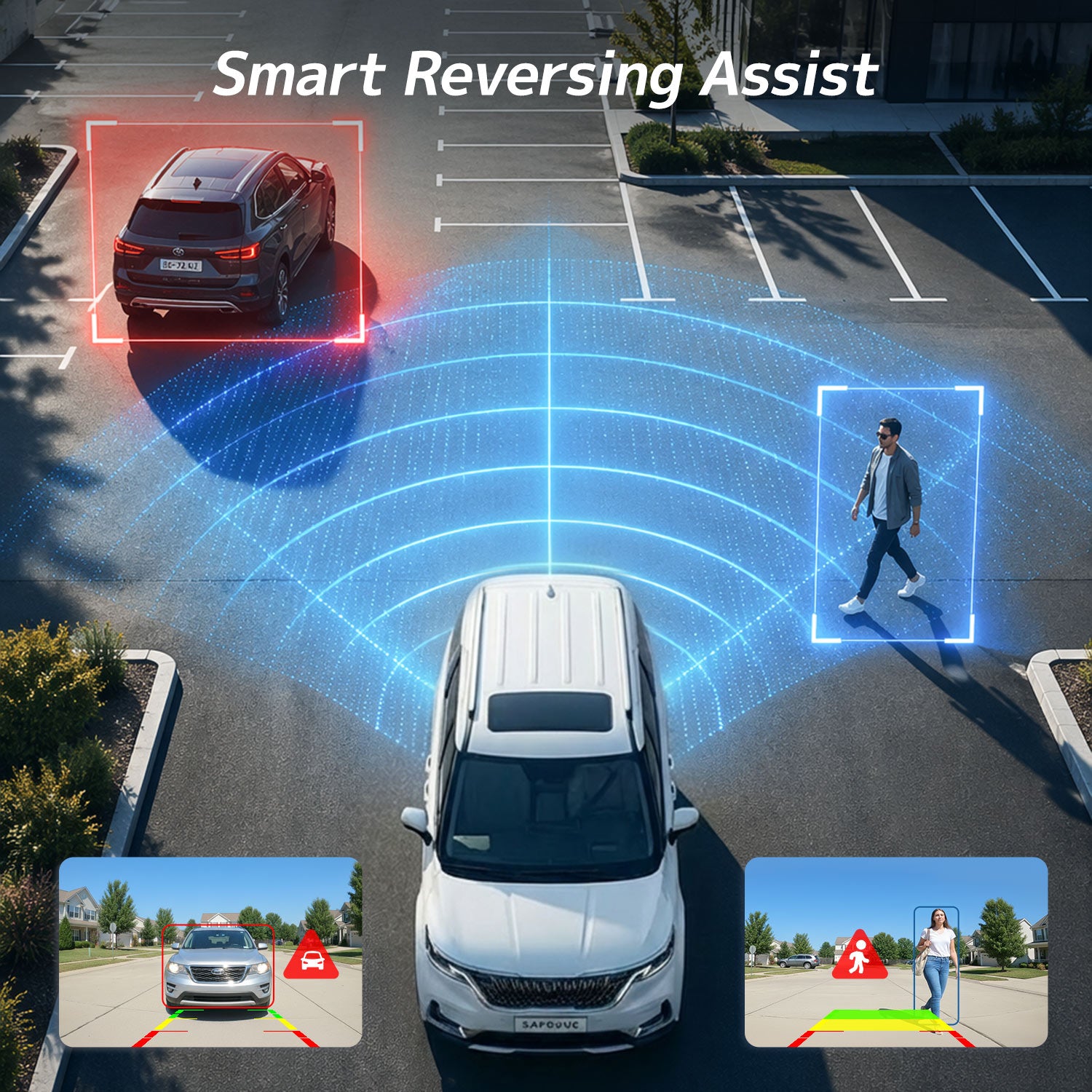 Solar 5B AI Magnetic Backup Camera with Smart Reversing Assist