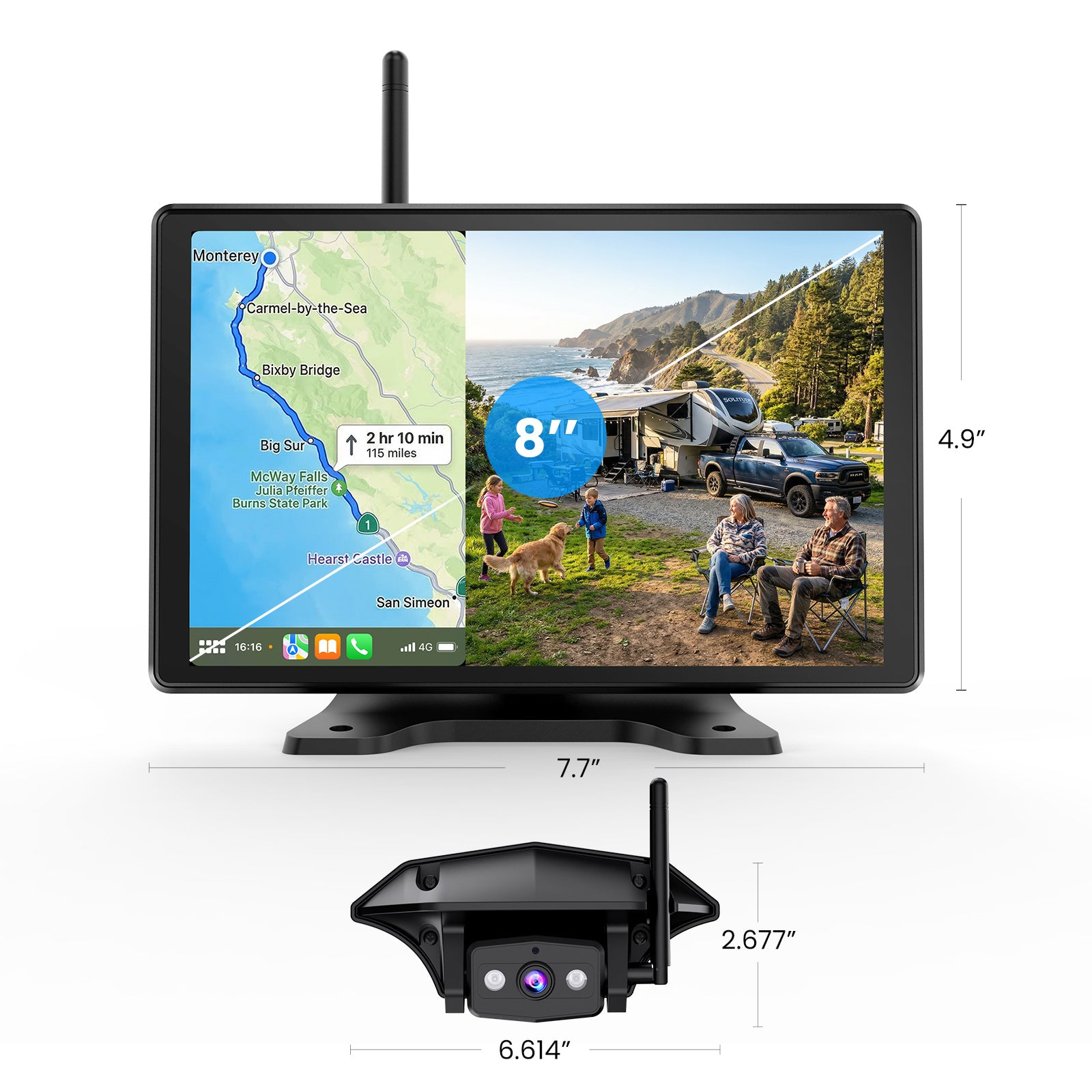 Vista RC08 Upgraded RV Backup Camera with CarPlay