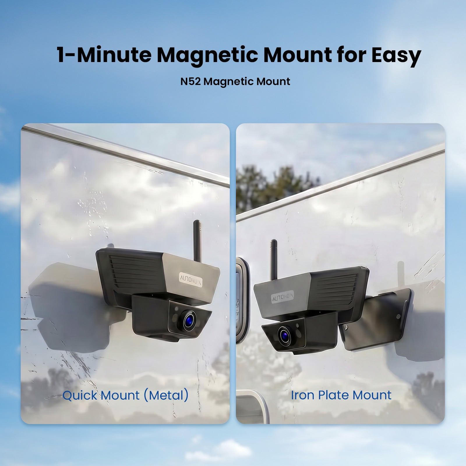 Solar 5B AI Magnetic Backup Camera with Smart Reversing Assist
