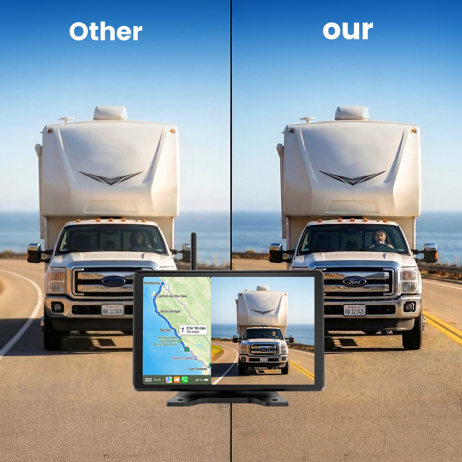 Vista RC08 Upgraded RV Backup Camera with CarPlay