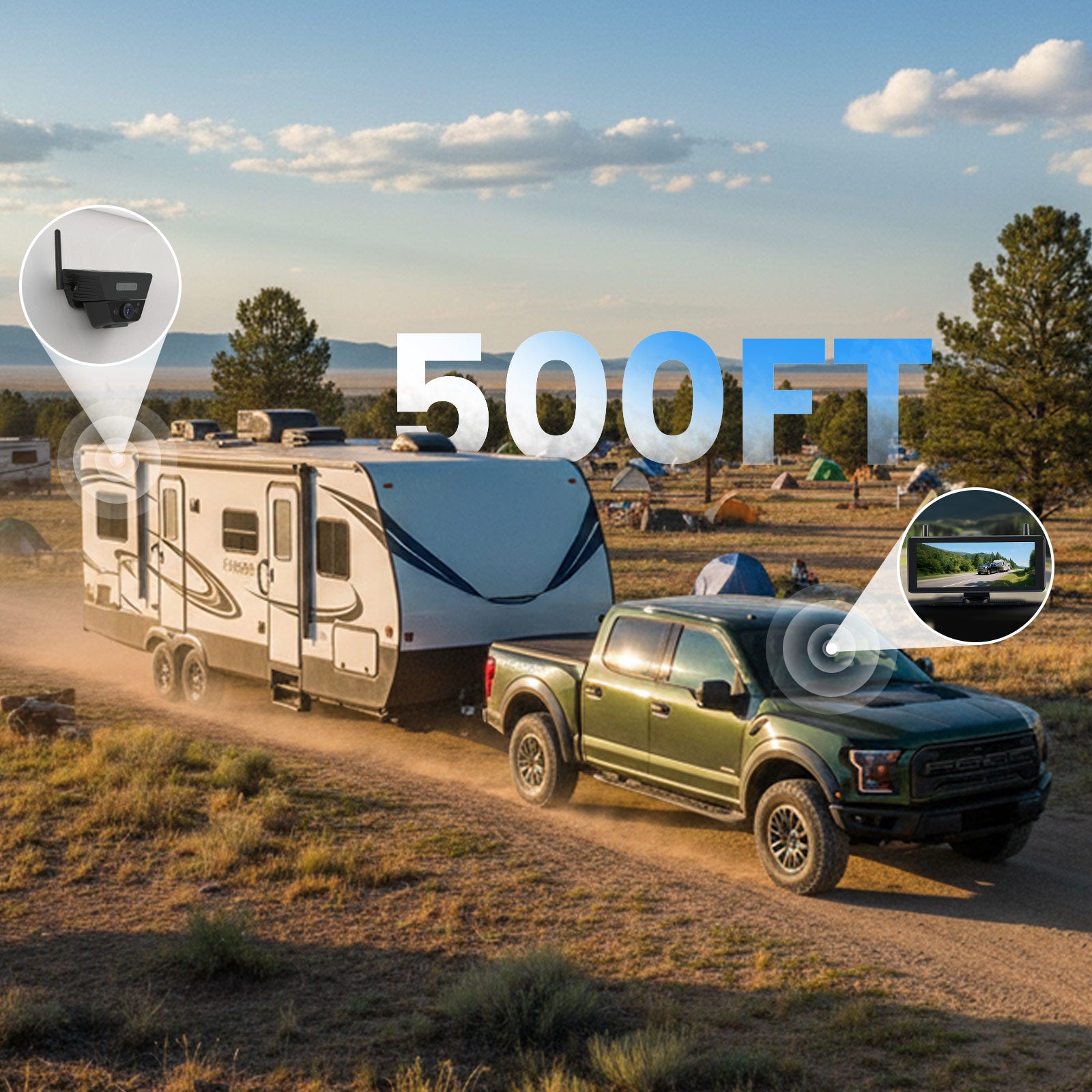 Solar 5B AI Magnetic Backup Camera with Smart Reversing Assist