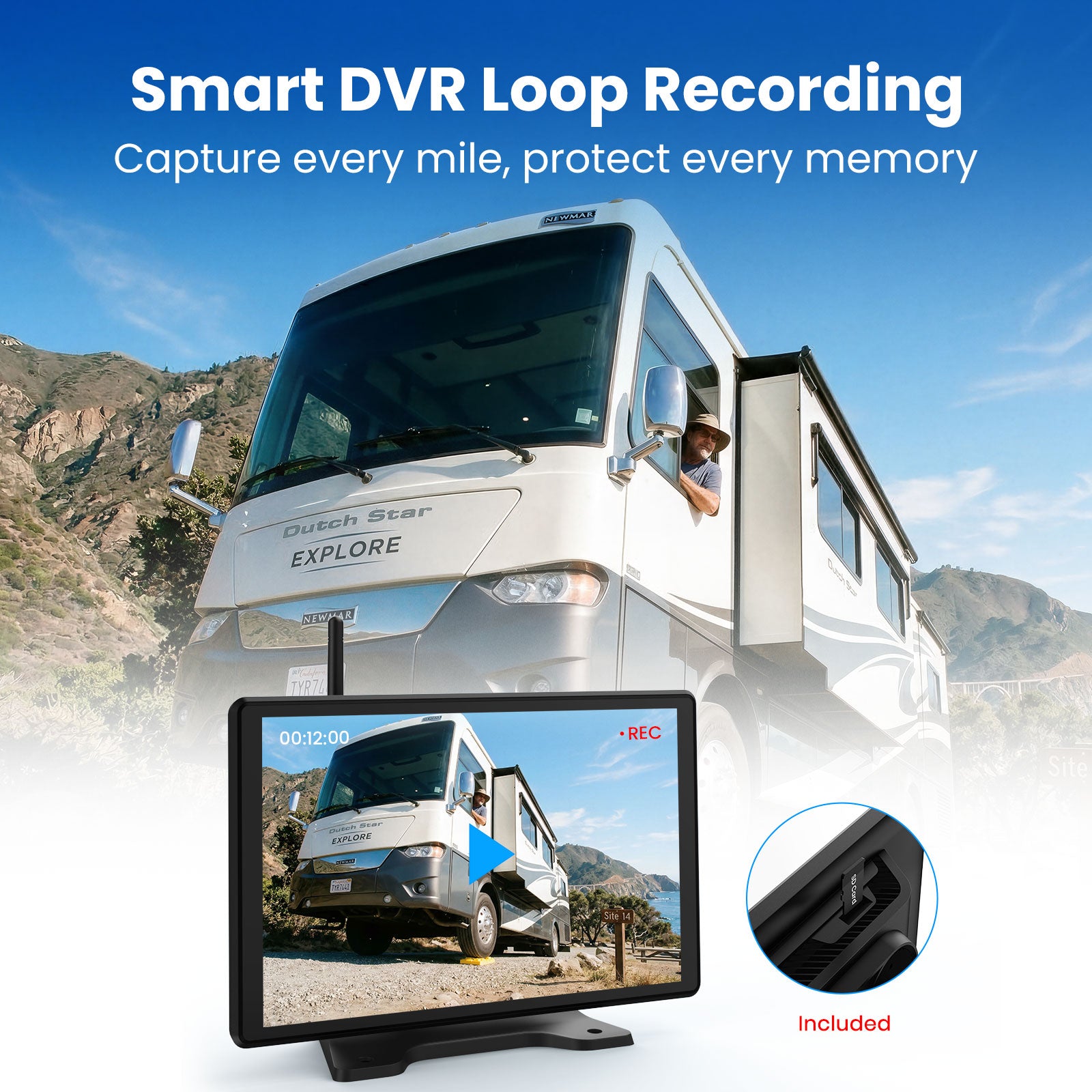 Vista RC08 Upgraded RV Backup Camera with CarPlay