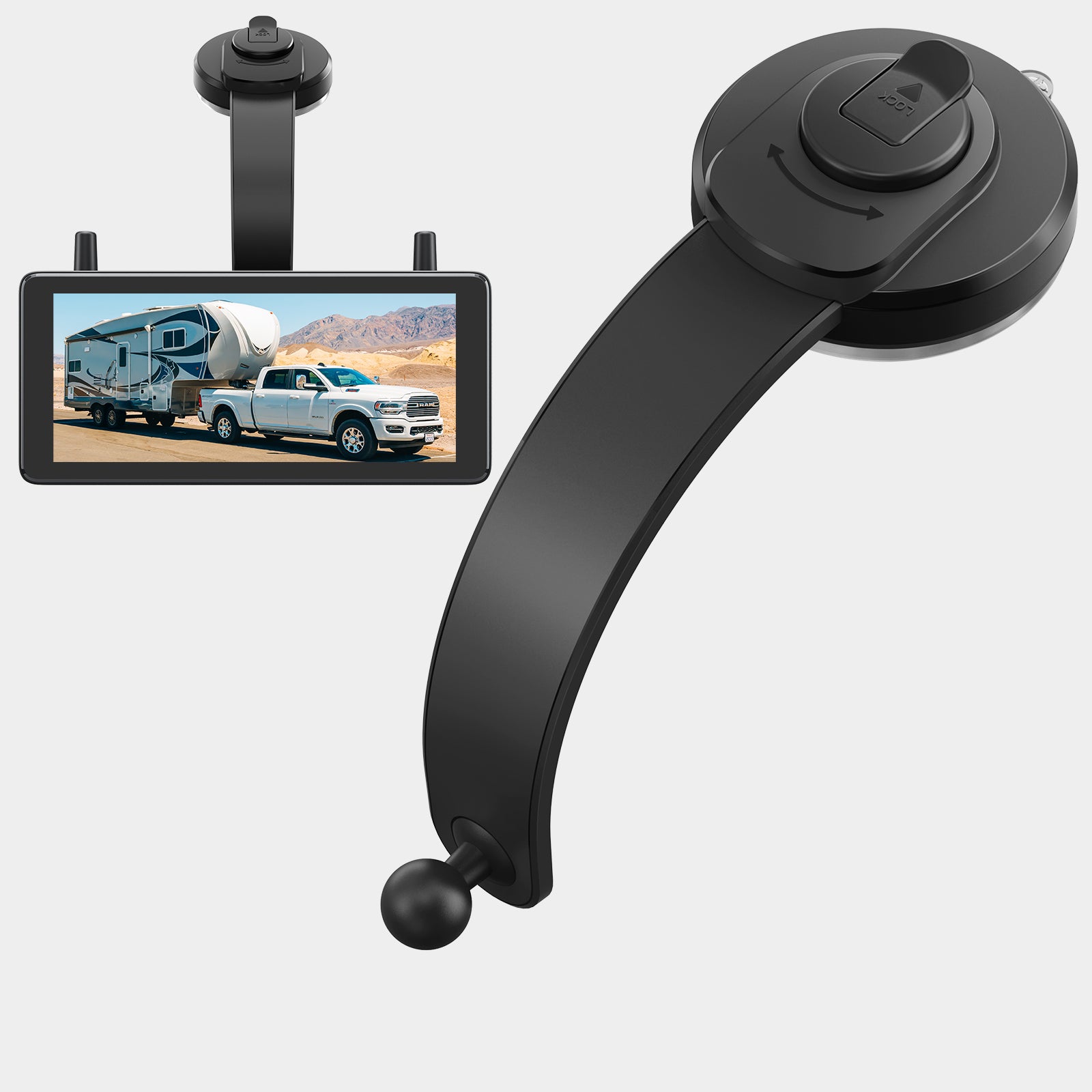 X8 Suction Cup Mount Backup Camera Monitor