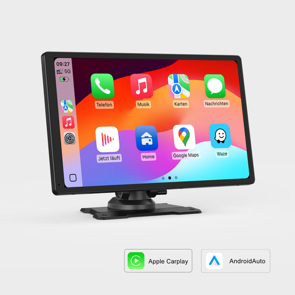 RC06 Kabelloses 9-Zoll-CarPlay-Display mit Rückfahrkamera und GPS