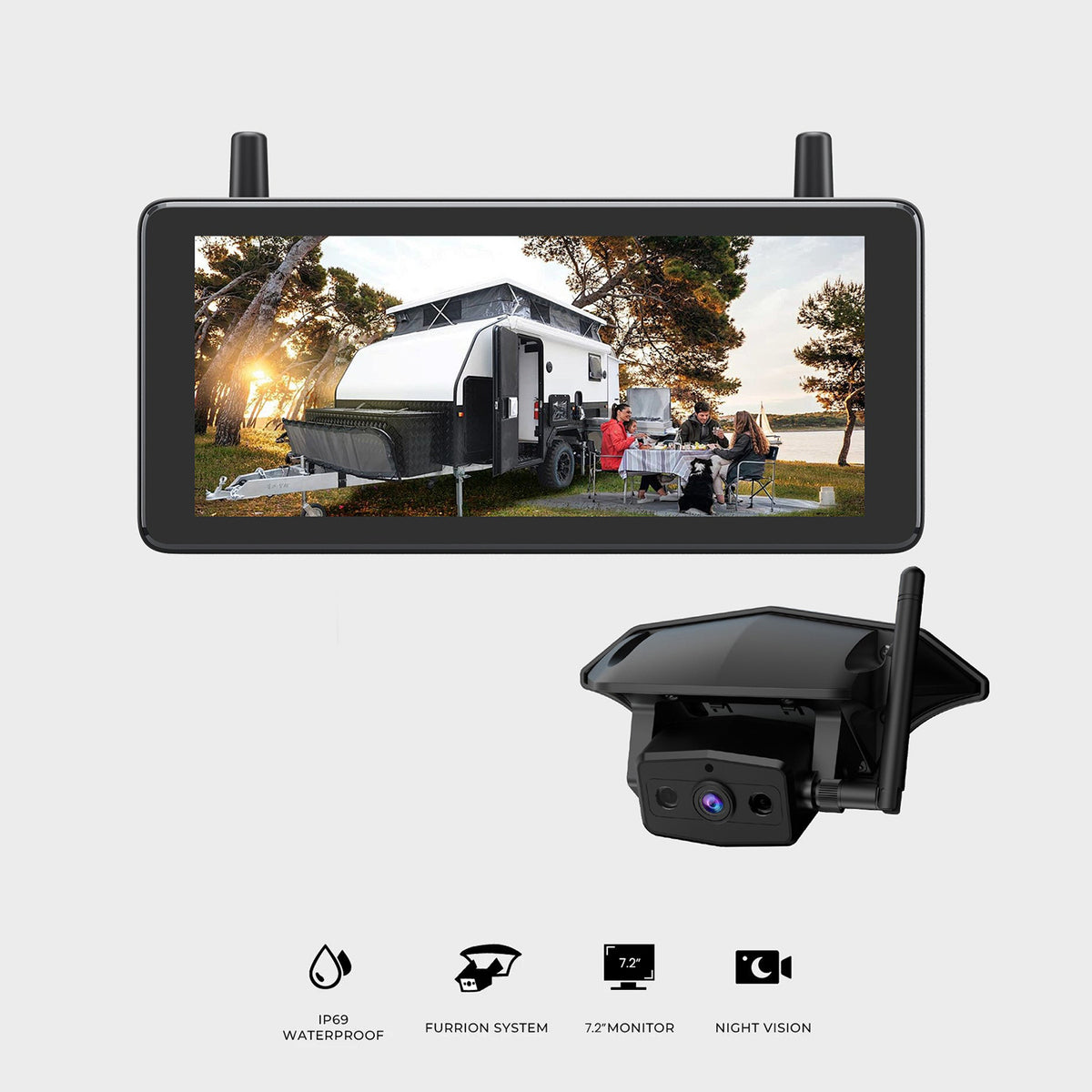 WF1 Wireless Backup Camera Furrion System Travel Trailer 7.2 Monitor