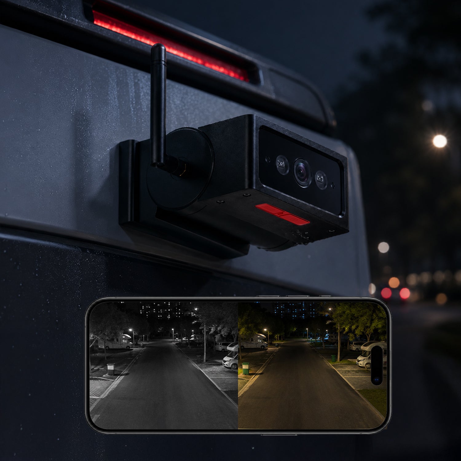 S4W Solar Magnetic WiFi Backup Camera for iPhone & Android
