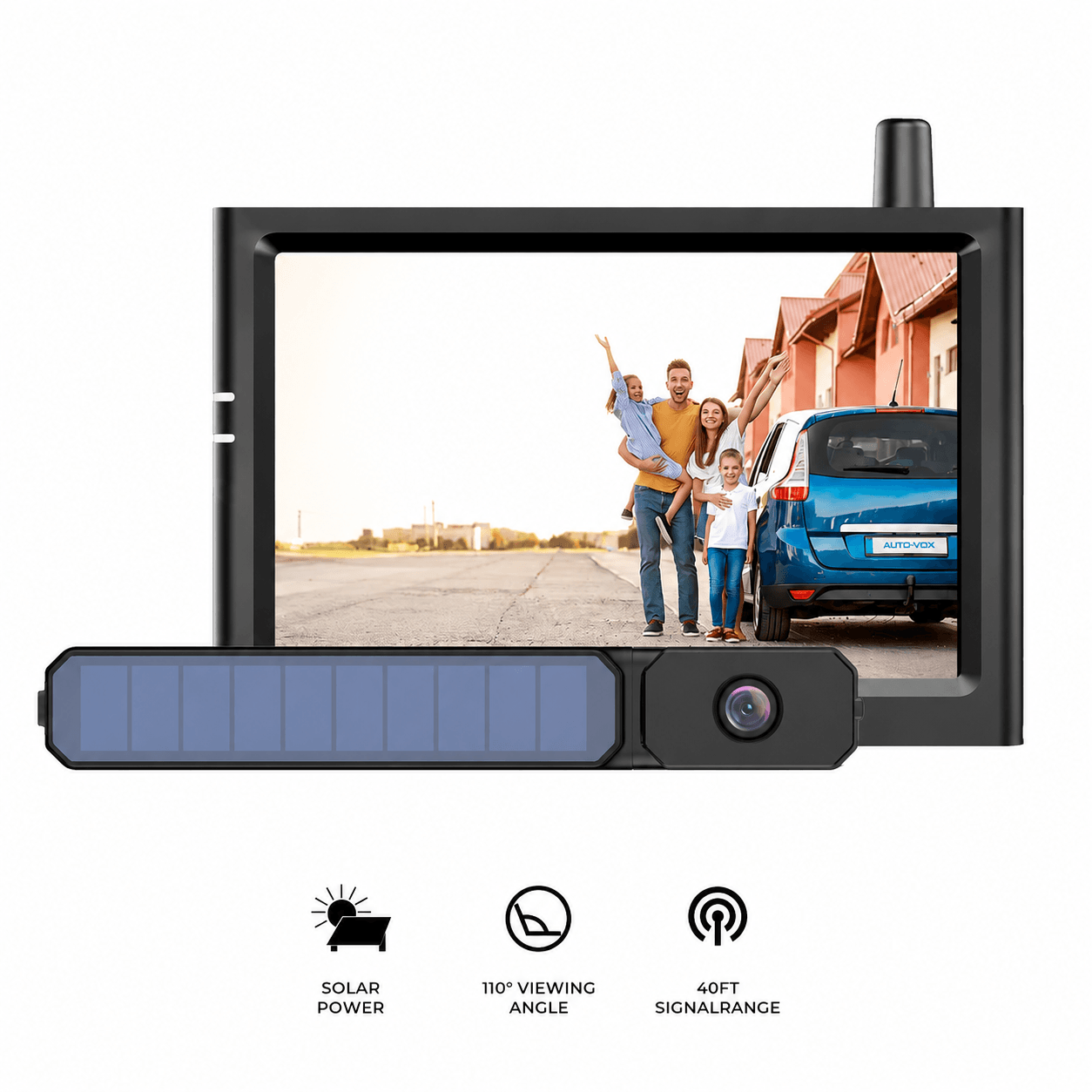 Solar1 Pro 480P Battery Powered Wireless Backup Camera with 5" Monitor for RV
