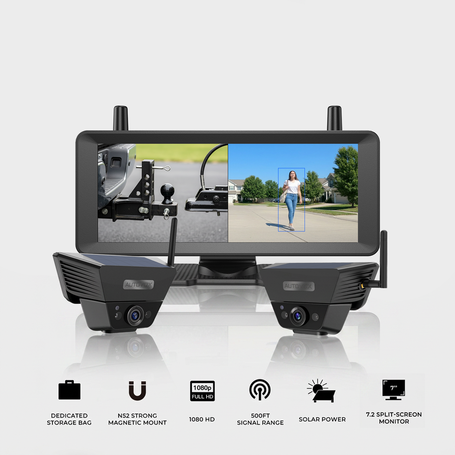 Solar 5B AI Magnetic Backup Camera with Smart Reversing Assist