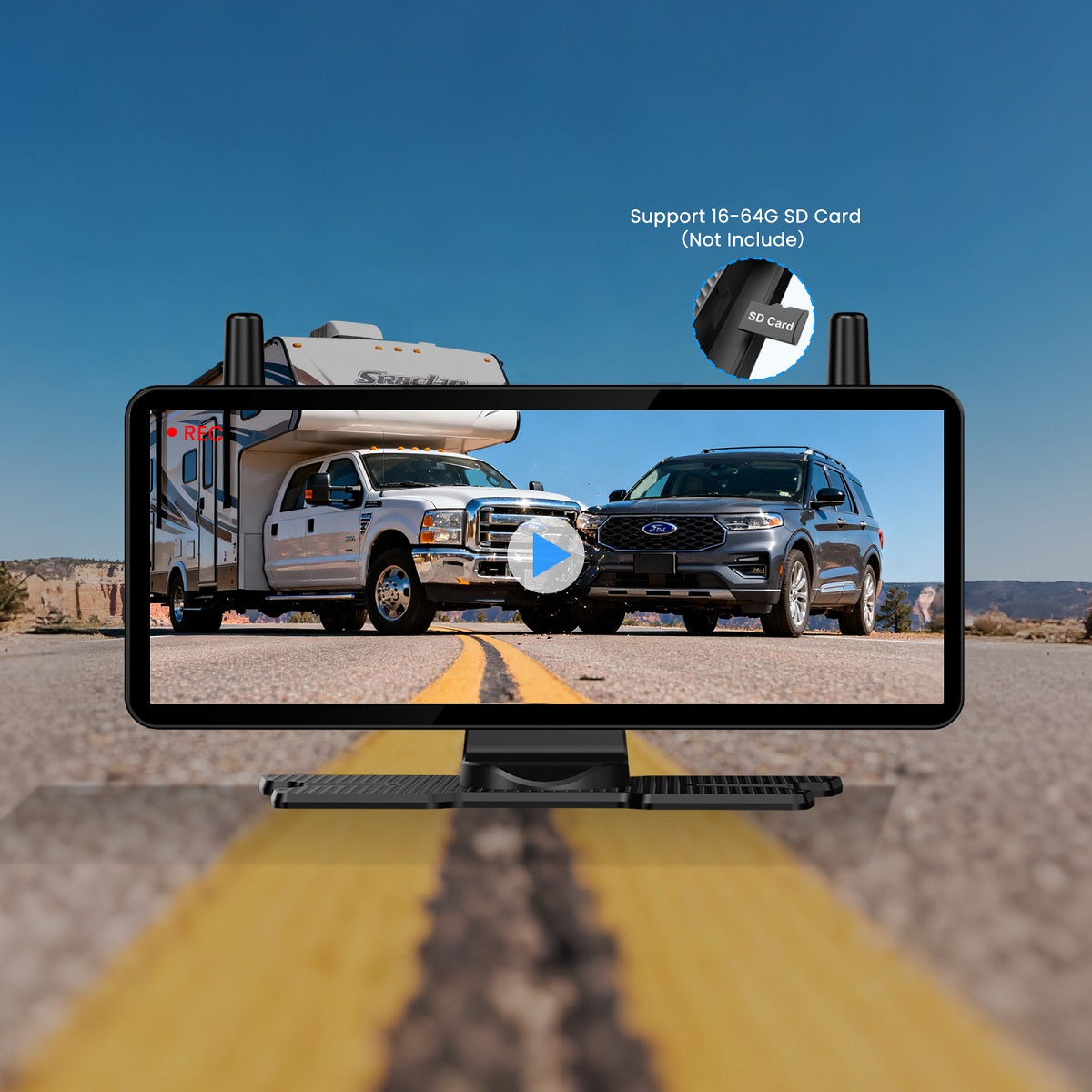 Solar5C Dual-Channel Rückfahrkamera-System mit Magnet & Kennzeichen
