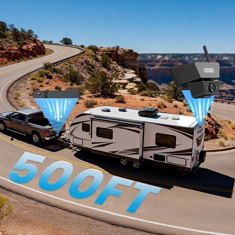 Solar5C Dual-Channel Rückfahrkamera-System mit Magnet & Kennzeichen