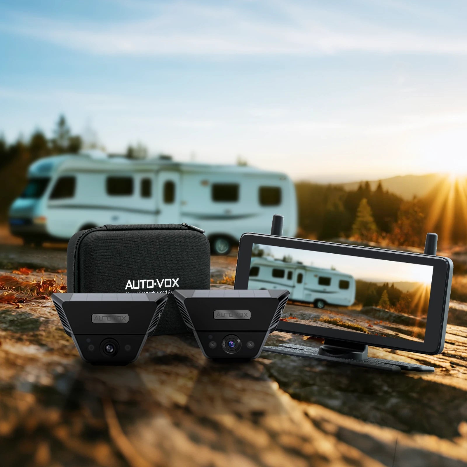 Solar 5B RV Magnetic Backup Camera with Loop Recording