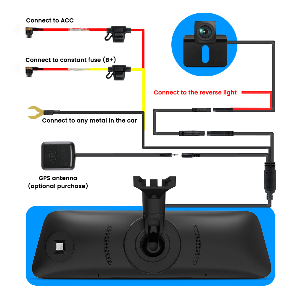 T9 Full Touch Backup Camera with Dual Camera & Parking Mode – AUTO-VOX