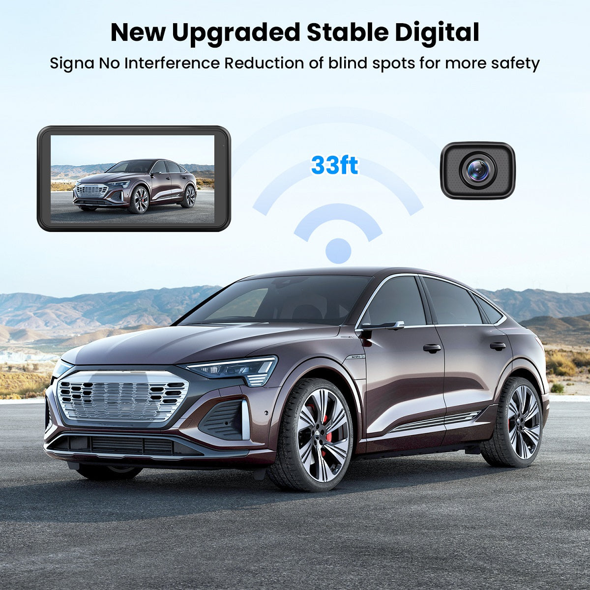 W12 1080P Wireless Backup Camera with 5" Monitor and Dual Camera Support