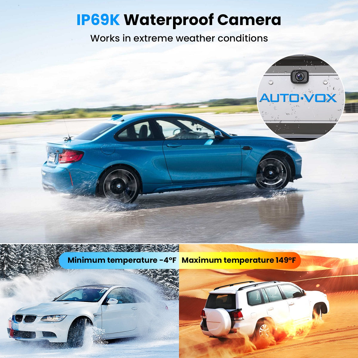 W12 1080P Wireless Backup Camera with 5" Monitor and Dual Camera Support
