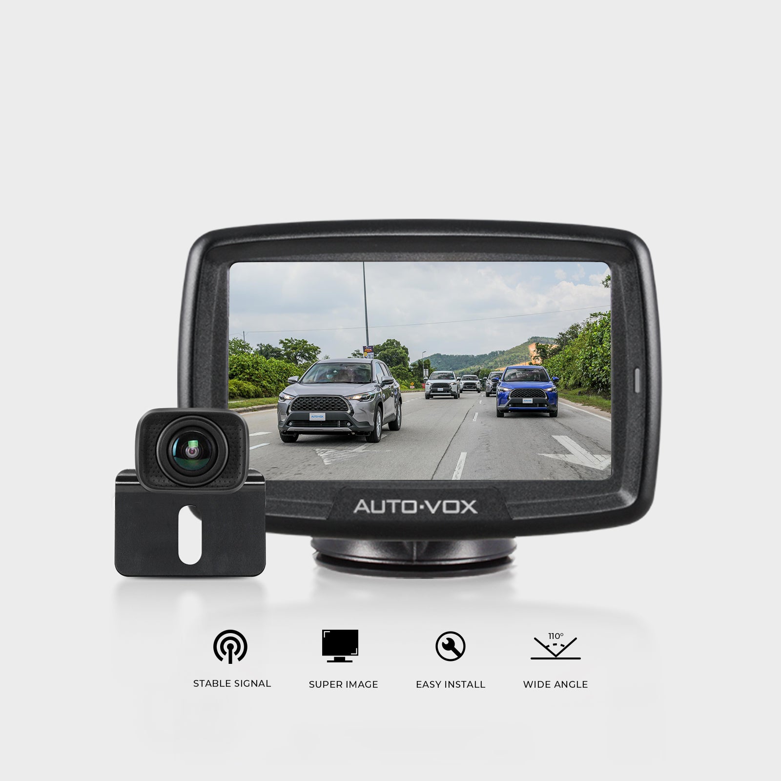 CS2 480P Wireless Backup Camera for Car & Truck with 4.3" Monitor