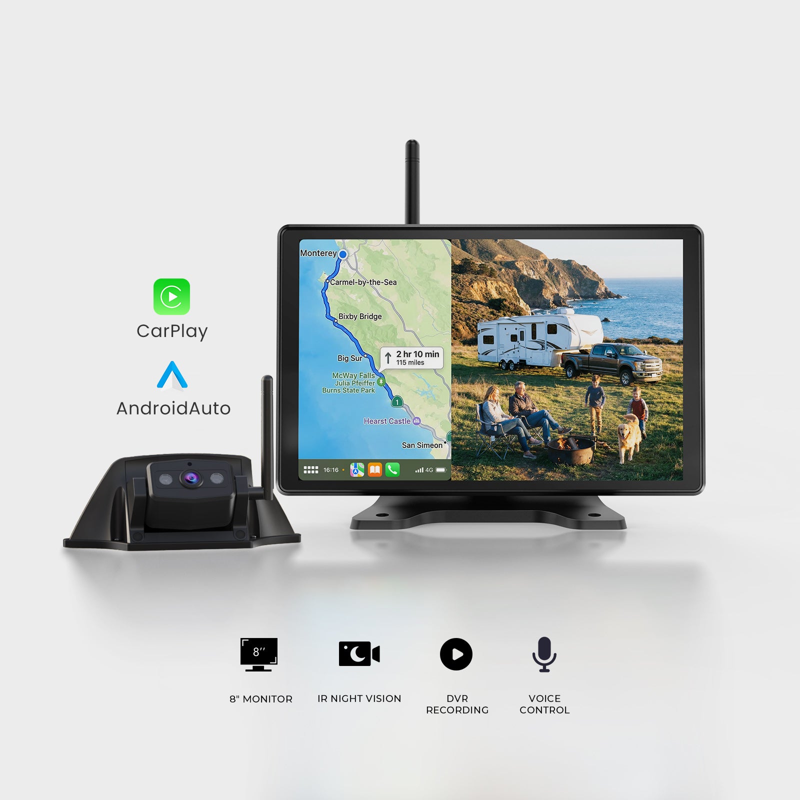 Vista RC08 Upgraded RV Backup Camera with CarPlay