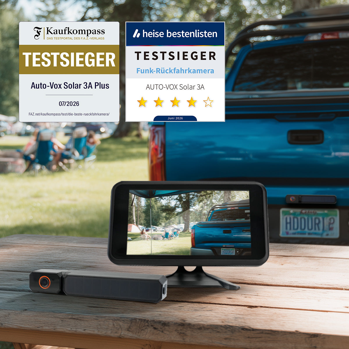 Solar3A Plus 1080P Rechargeable Wireless Backup Camera with Dual Channels Support