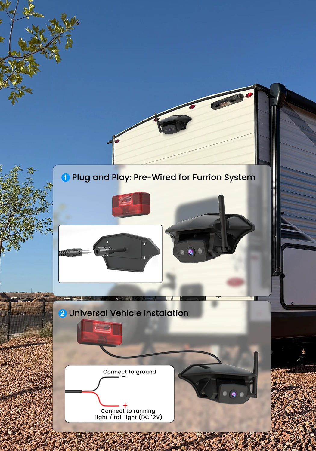 Furion Camera WF1 Wireless Backup Camera for Furrion System Travel Trailer – AUTO-VOX