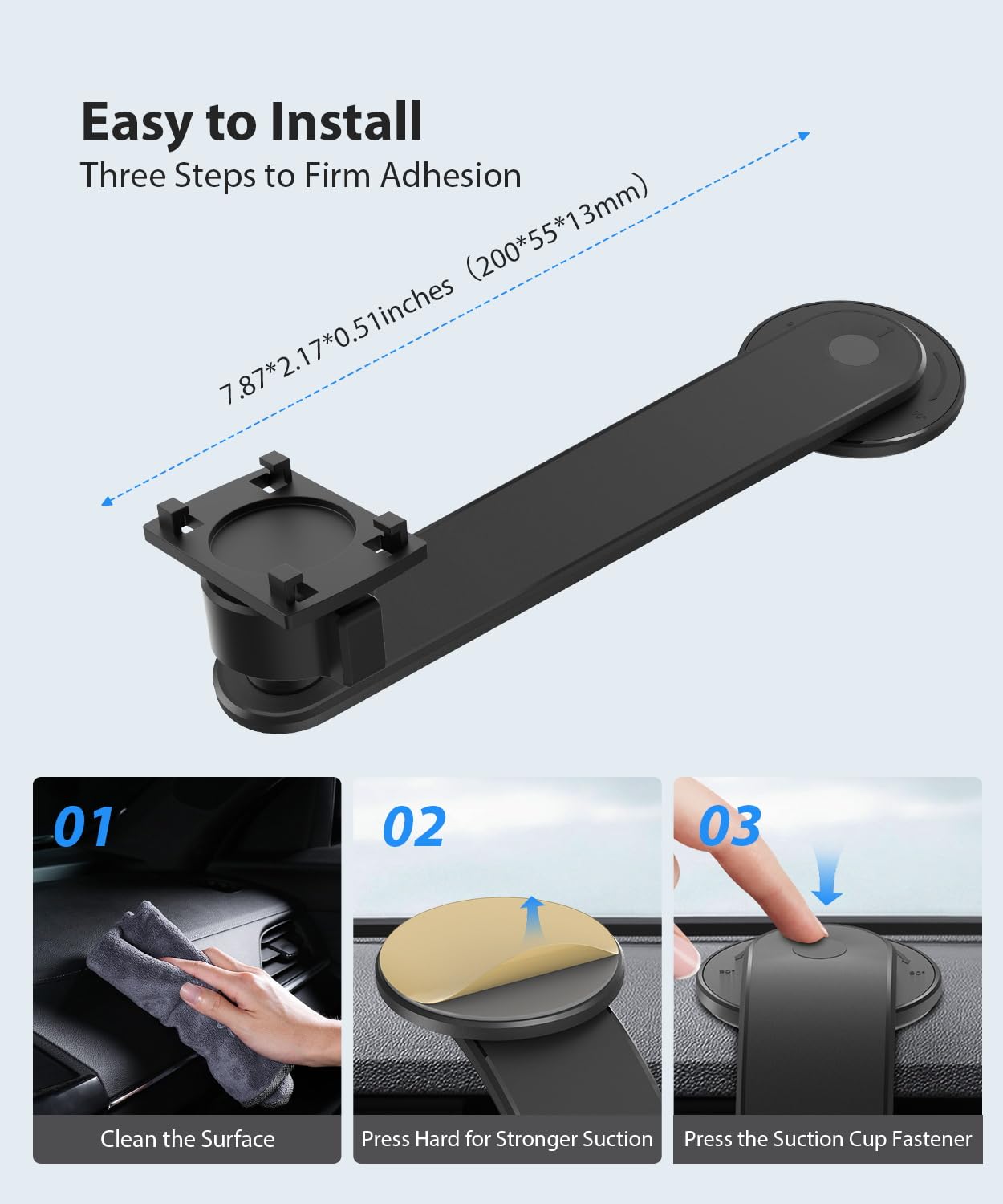 T3 Bendable Car Mount for Backup Camera Monitor