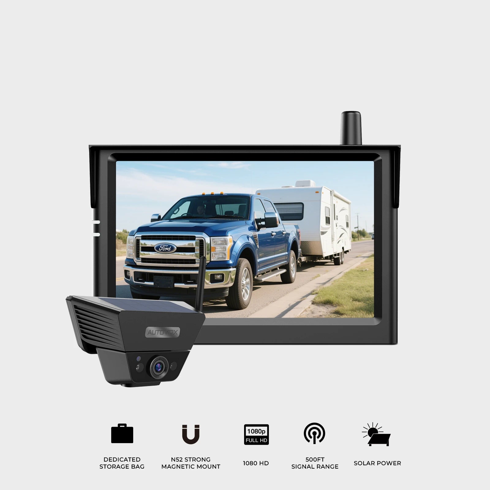 Solar 5A Wireless Magnetic Backup Camera RV & Campers
