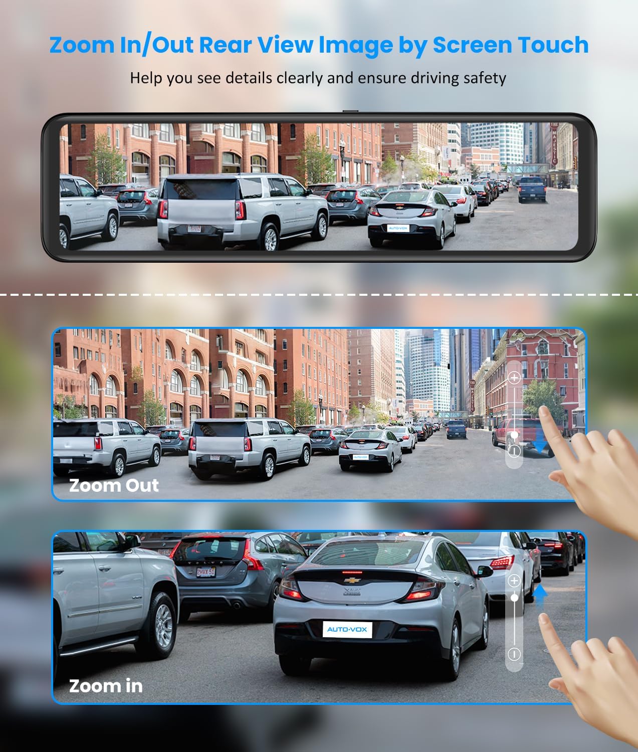 X7 2K Full Touch Screen Front and Rear Dash Cam with Parking