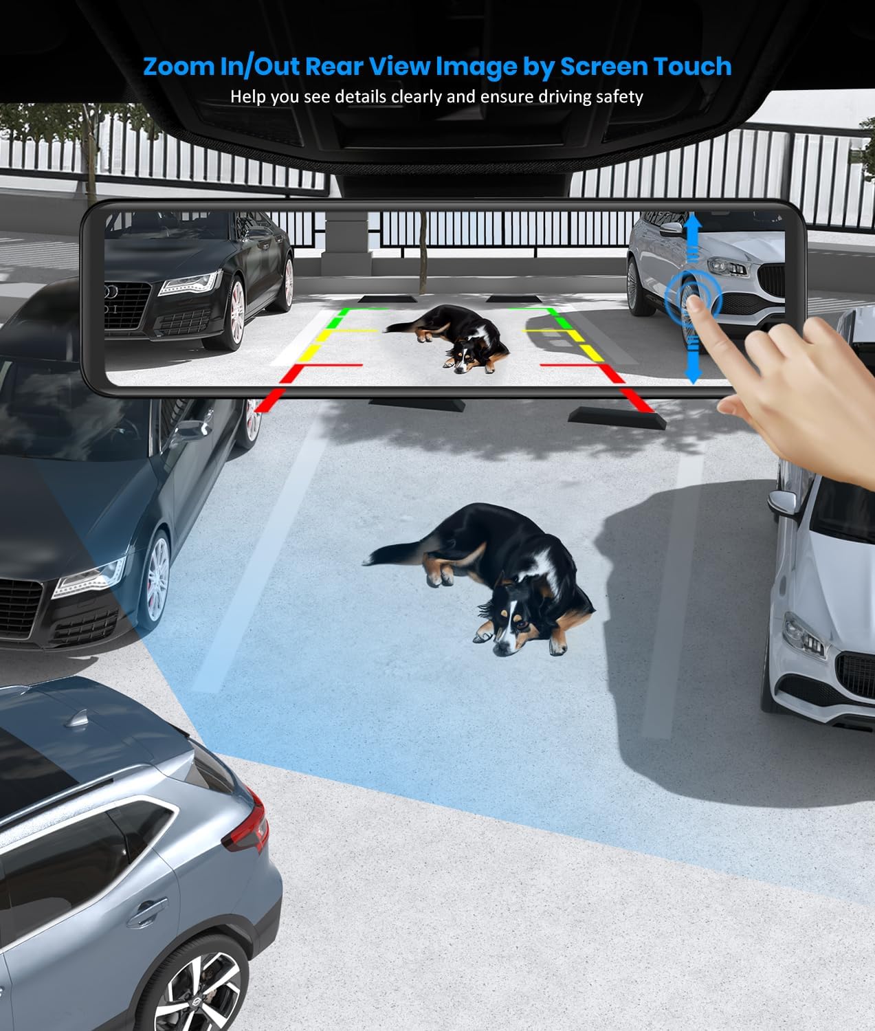 X7 2K Full Touch Screen Front and Rear Dash Cam with Parking